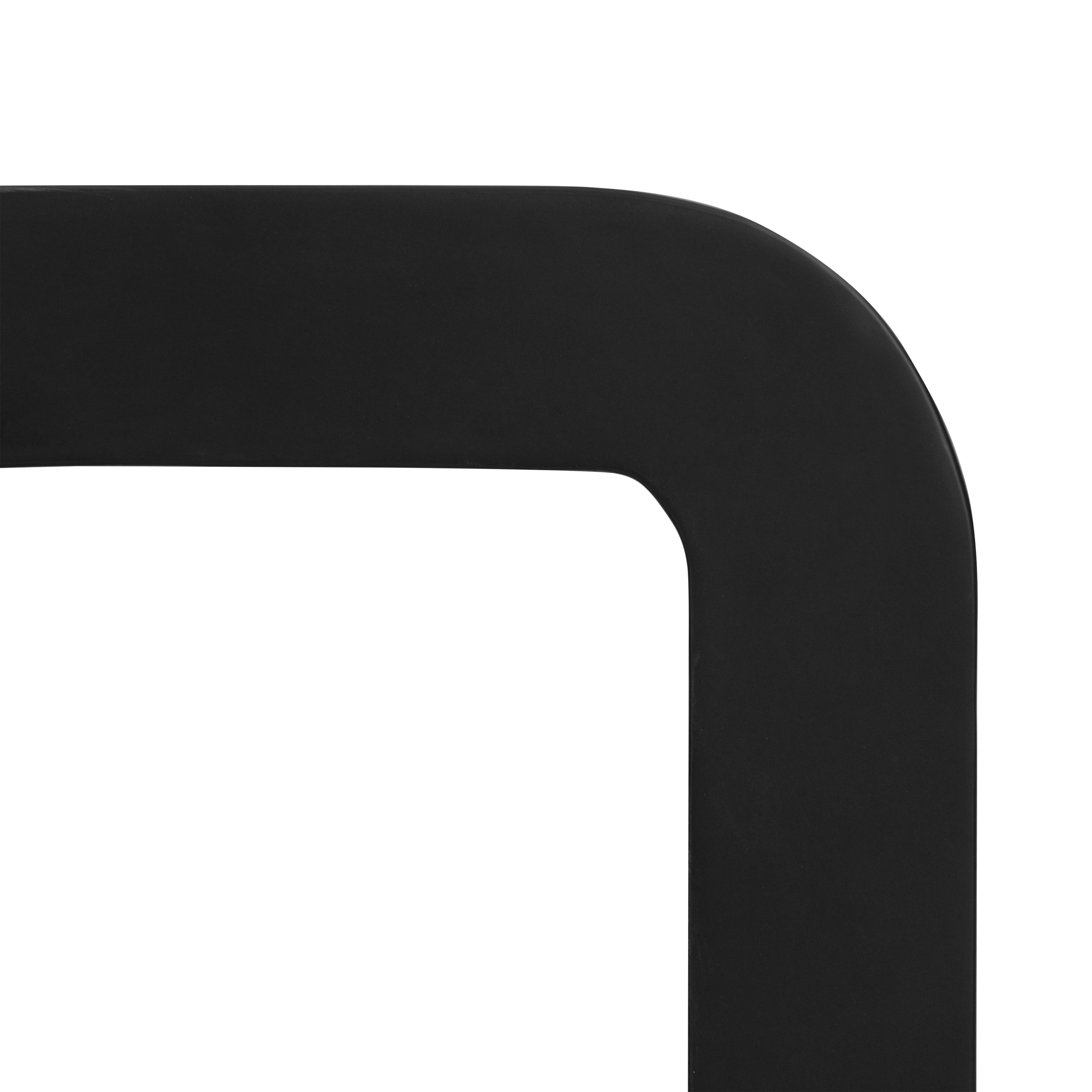 Table d'appoint fer à cheval | Béton noir