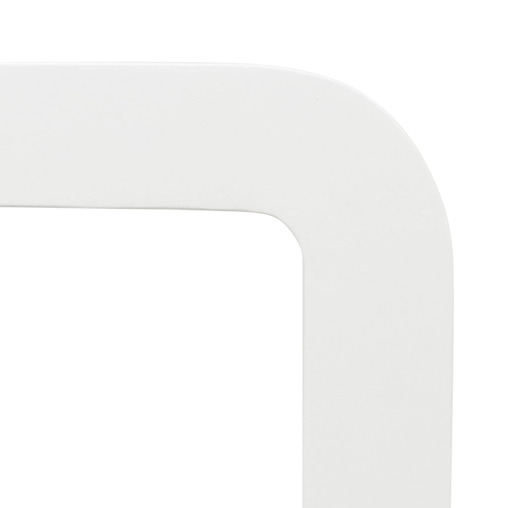 Table d'appoint fer à cheval | Béton couleur ivoire
