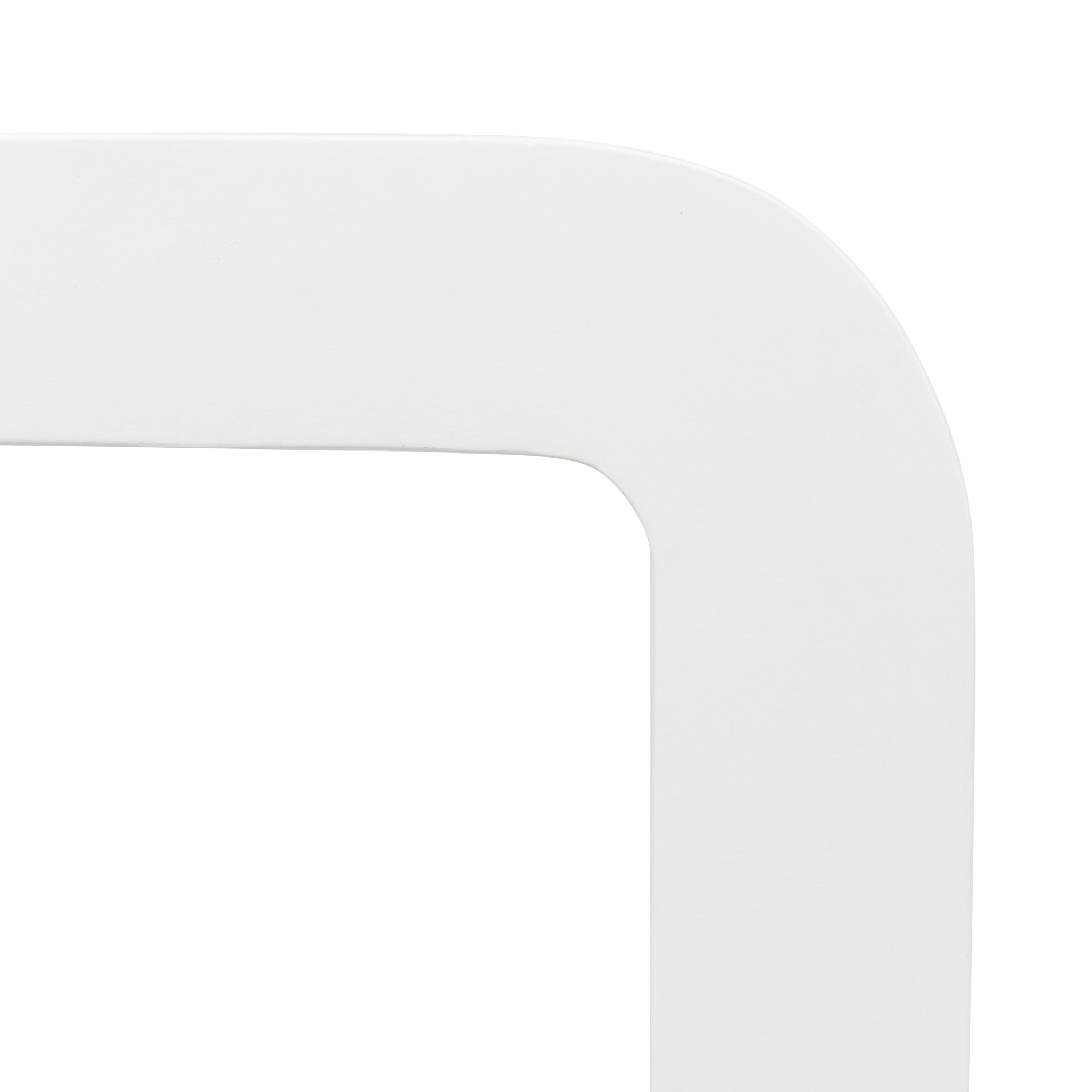 Table d'appoint fer à cheval | Béton couleur ivoire
