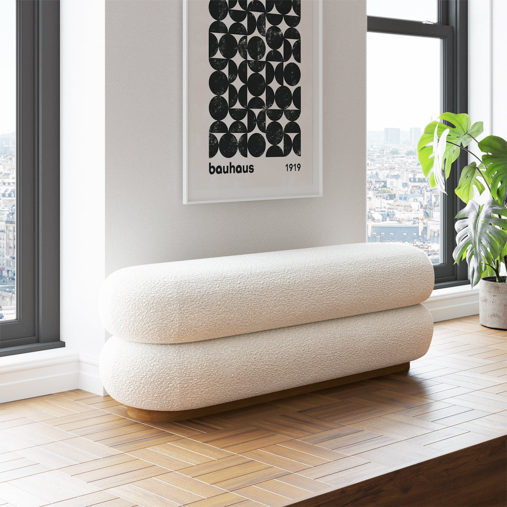 Banc | Bouclé Blanc Écume