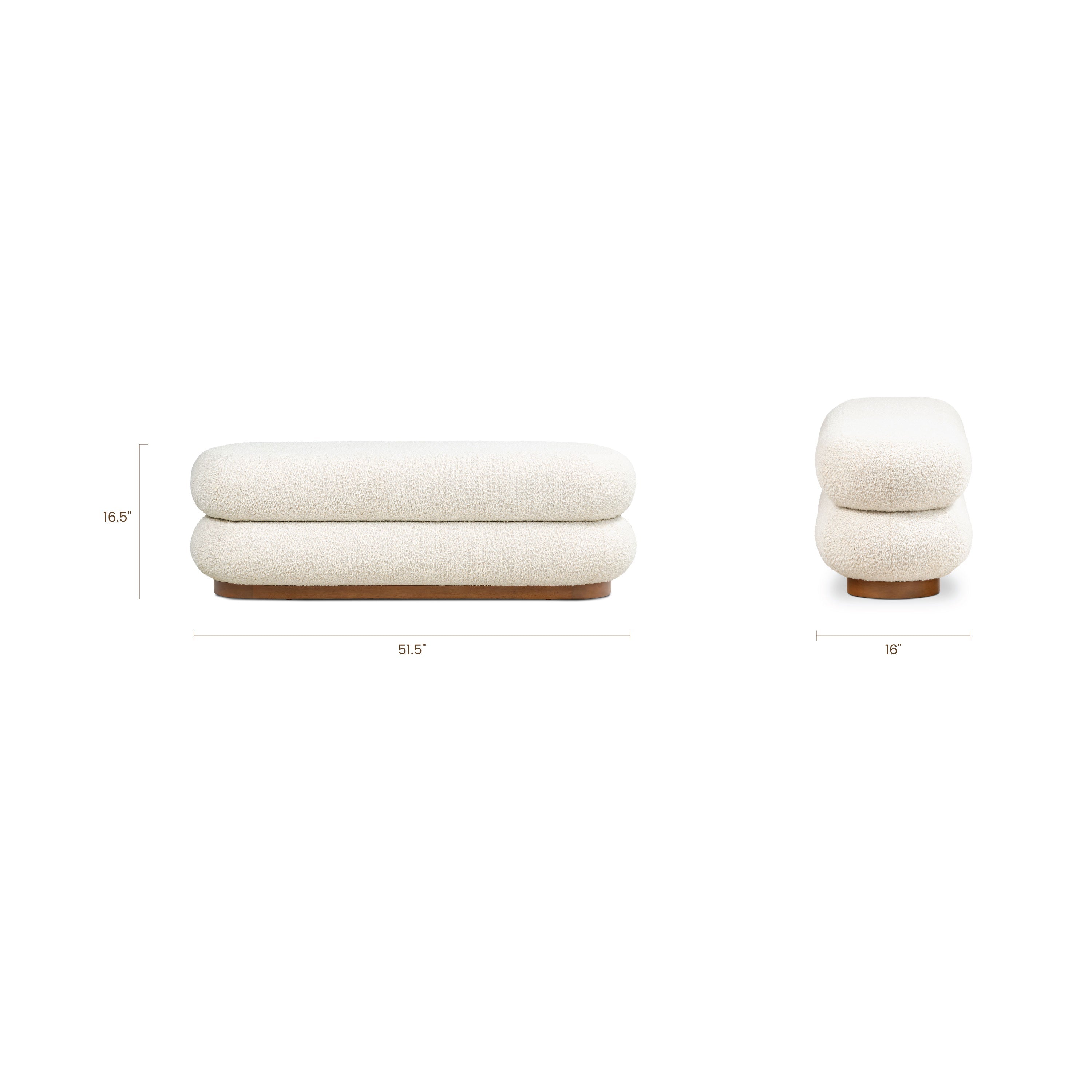 Banc | Bouclé Blanc Écume