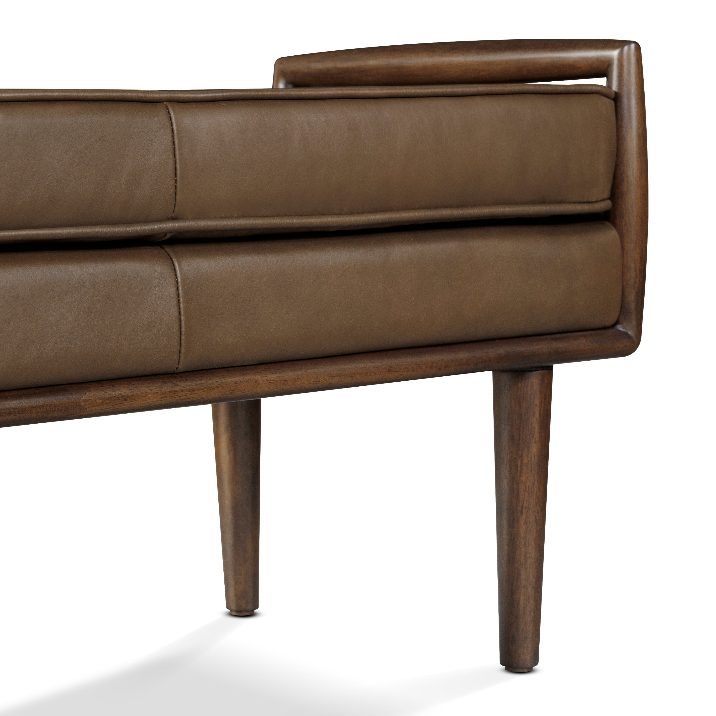Banc en cuir 53,5 | Marron cacao