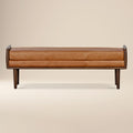 Banc en cuir 53,5 po | Cognac