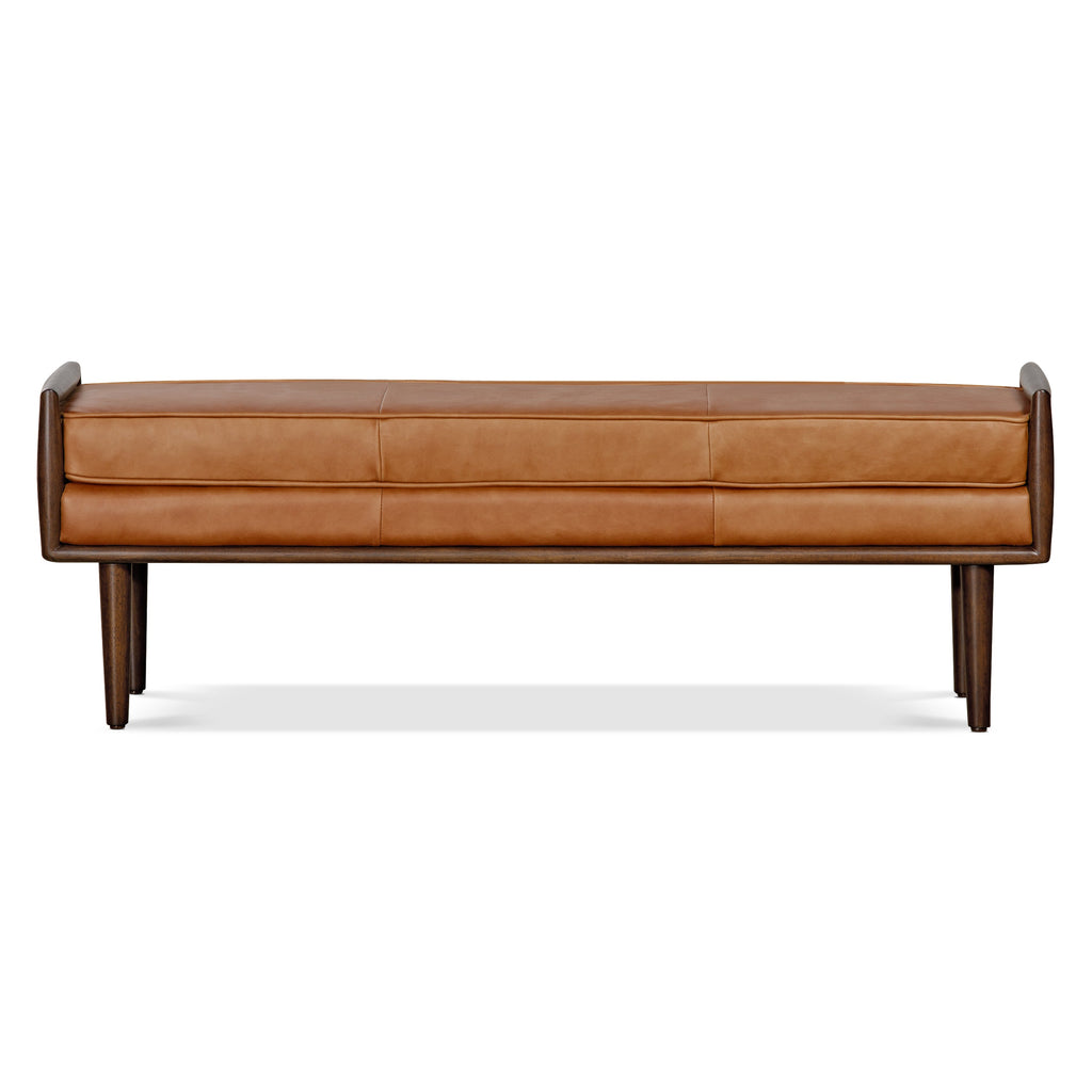 Banc en cuir 53,5 po | Cognac