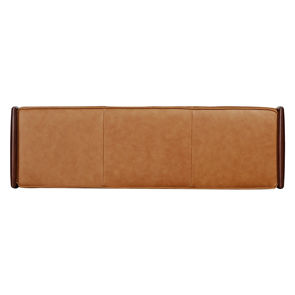 Banc en cuir 53,5 po | Cognac