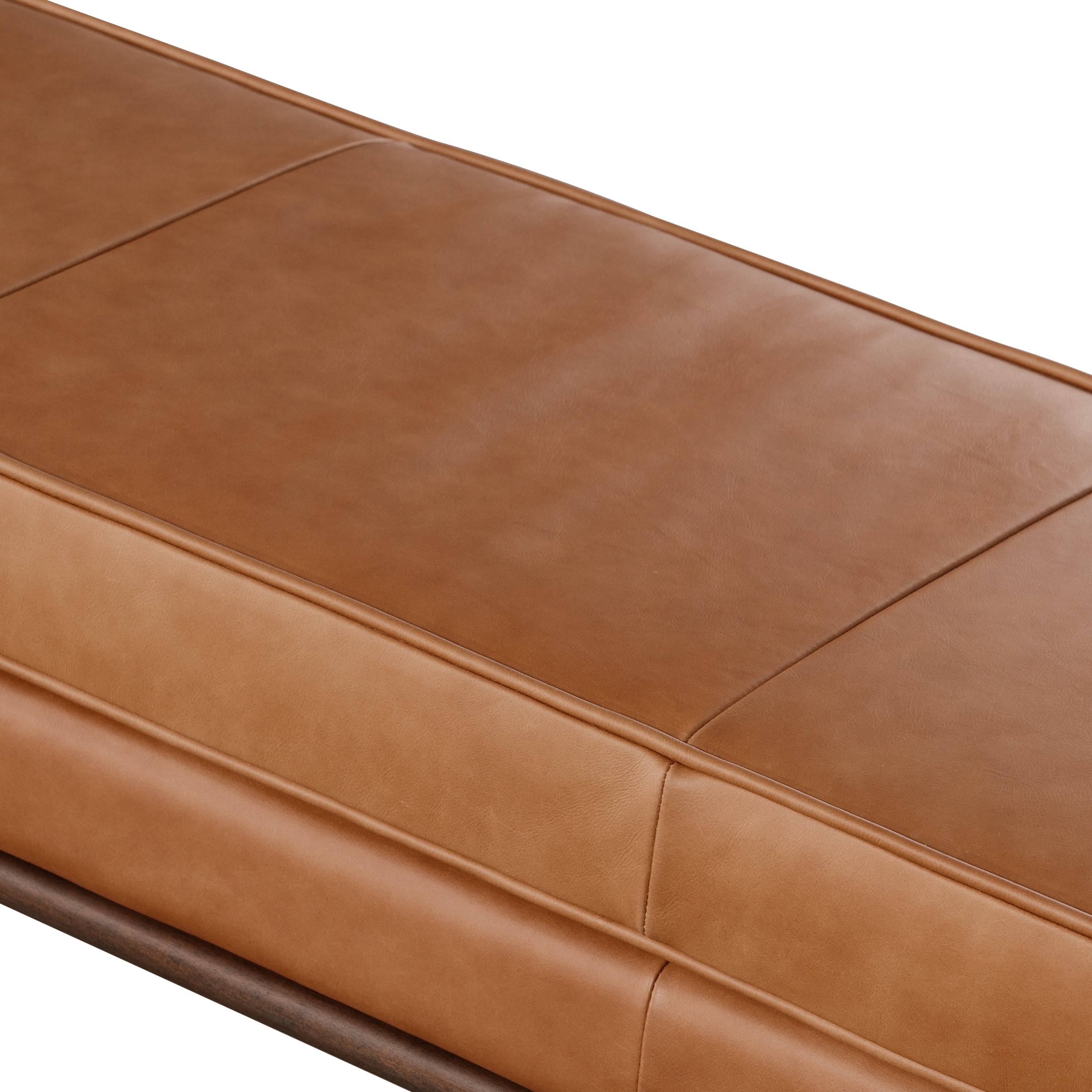 Banc en cuir 53,5 po | Cognac
