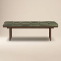 Banc en cuir 55 | Vert olive