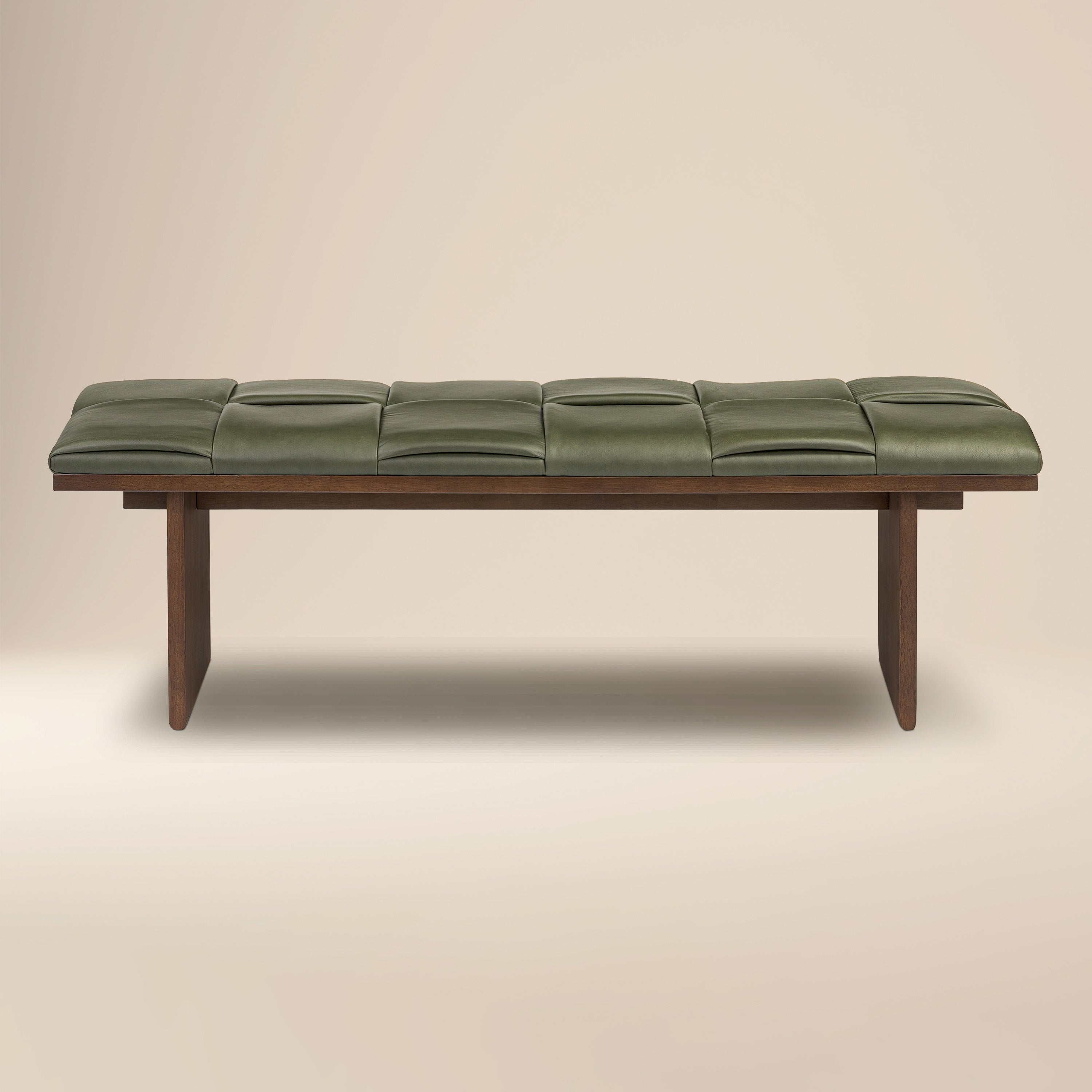 Banc en cuir 55 | Vert olive
