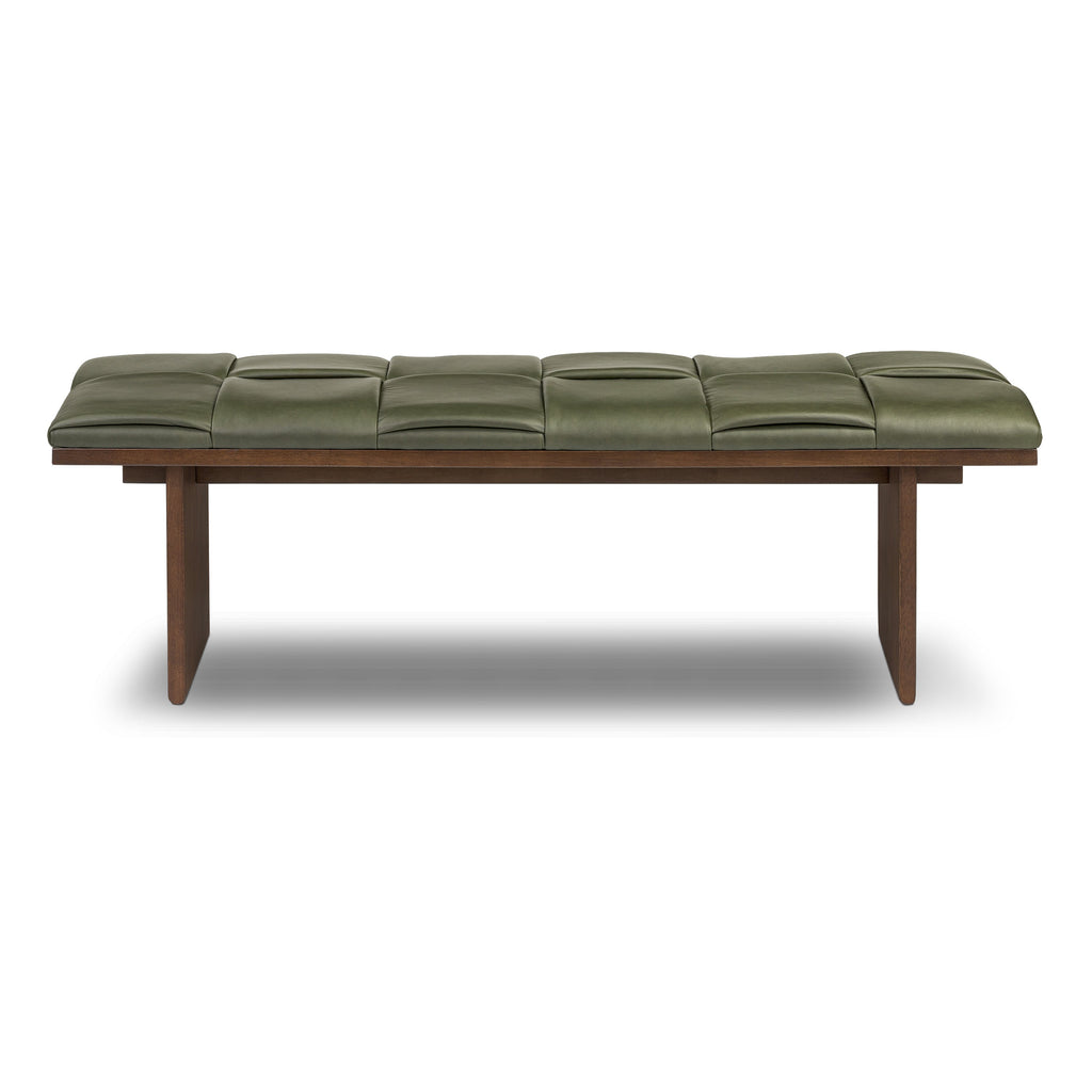 Banc en cuir 55 | Vert olive