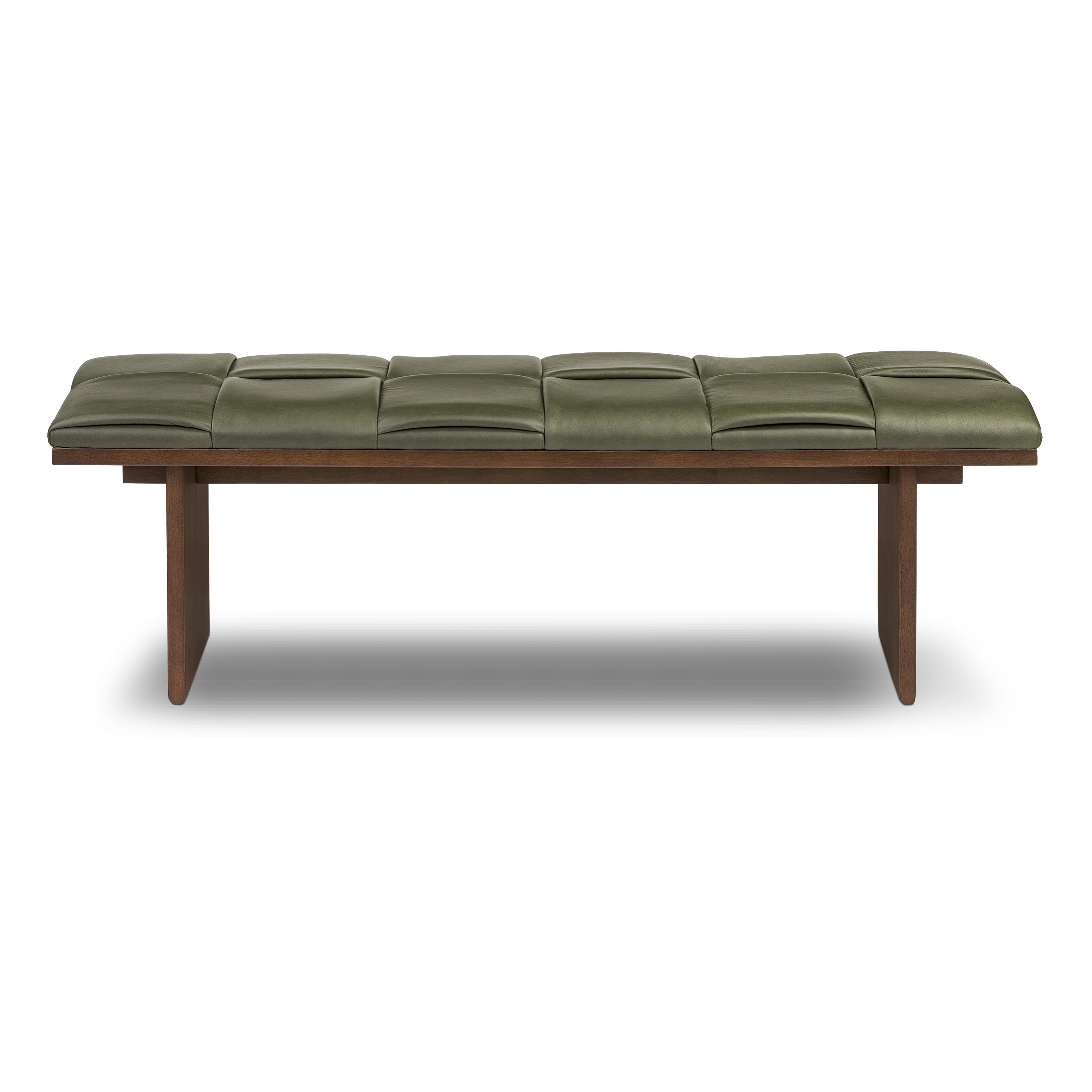 Banc en cuir 55 | Vert olive