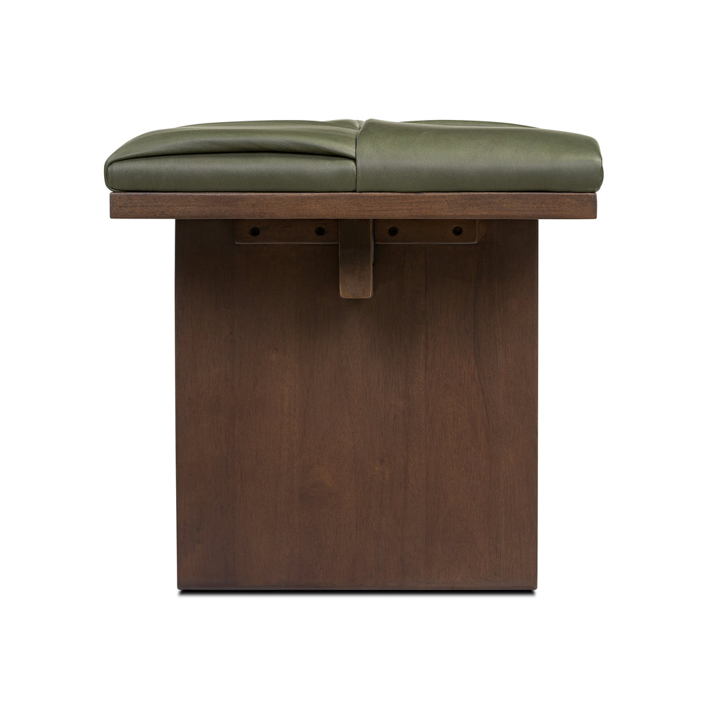 Banc en cuir 55 | Vert olive