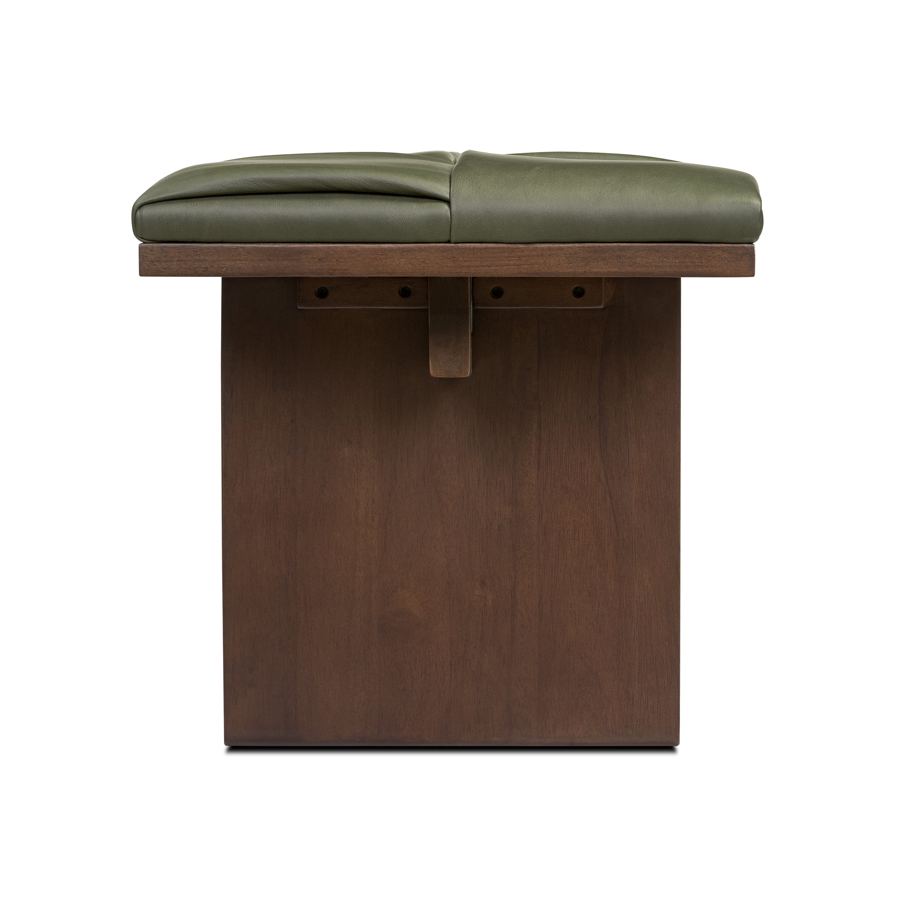 Banc en cuir 55 | Vert olive