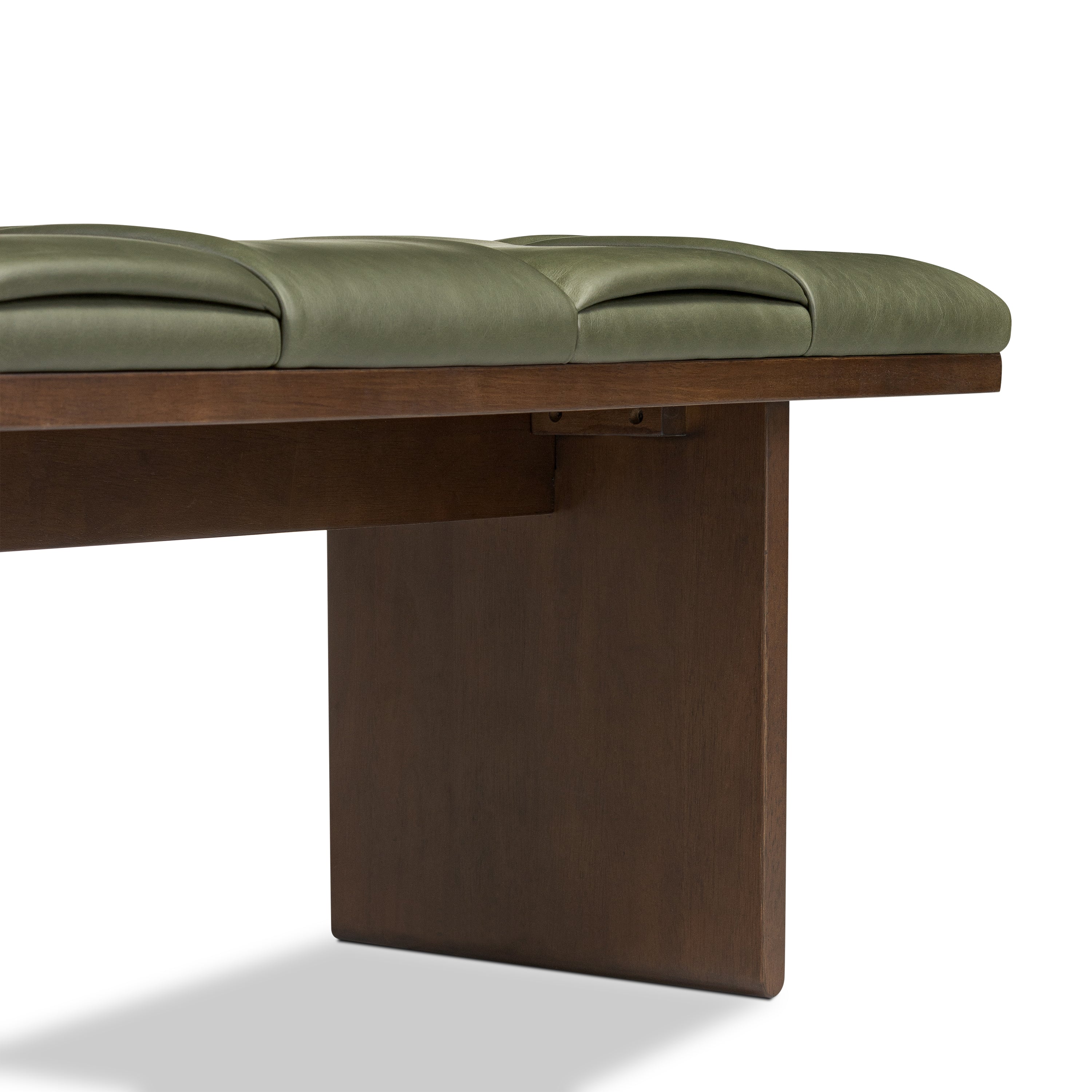 Banc en cuir 55 | Vert olive