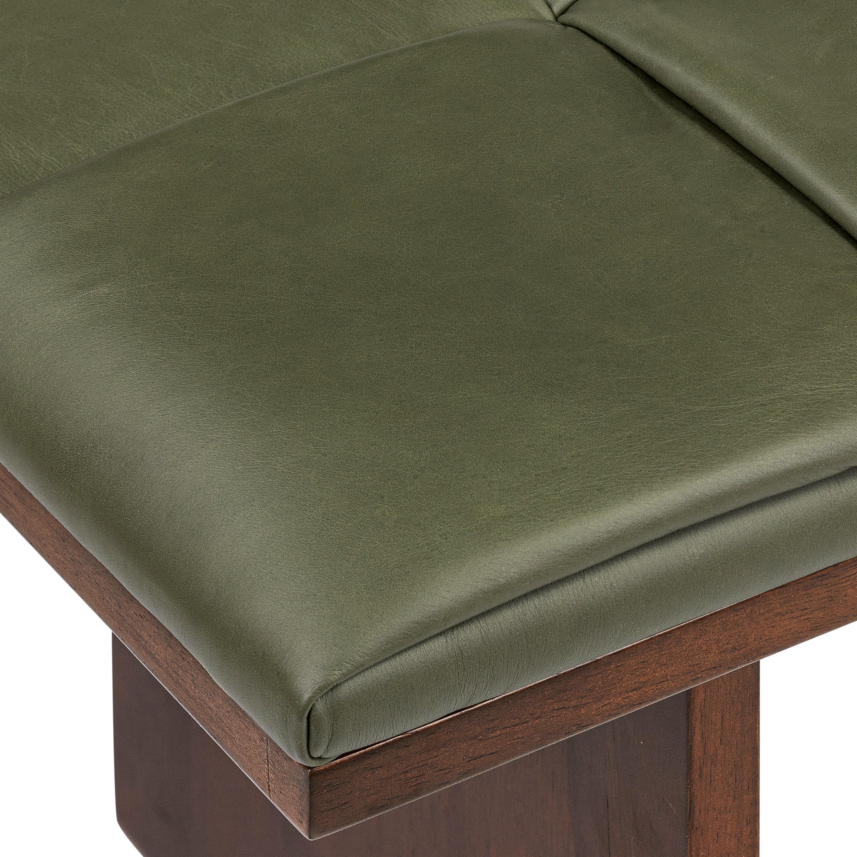 Banc en cuir 55 | Vert olive