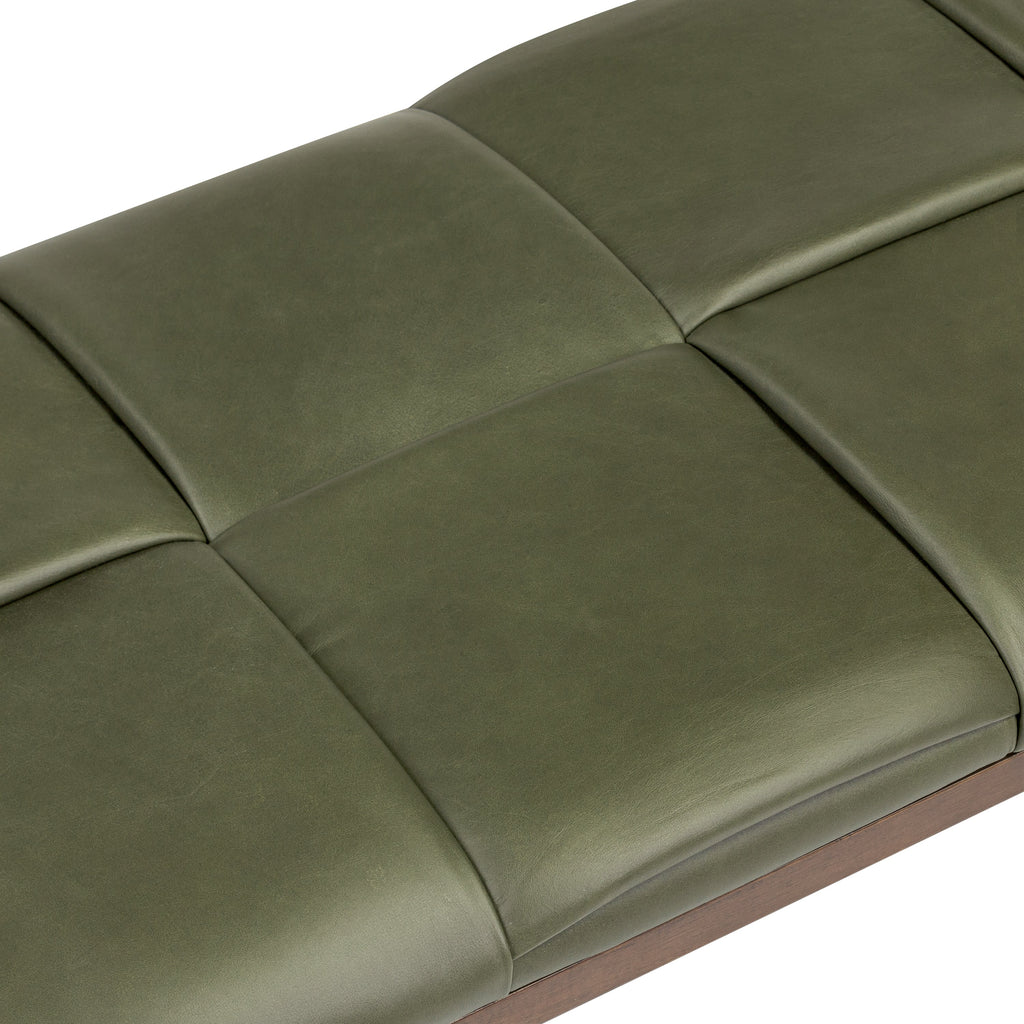 Banc en cuir 55 | Vert olive