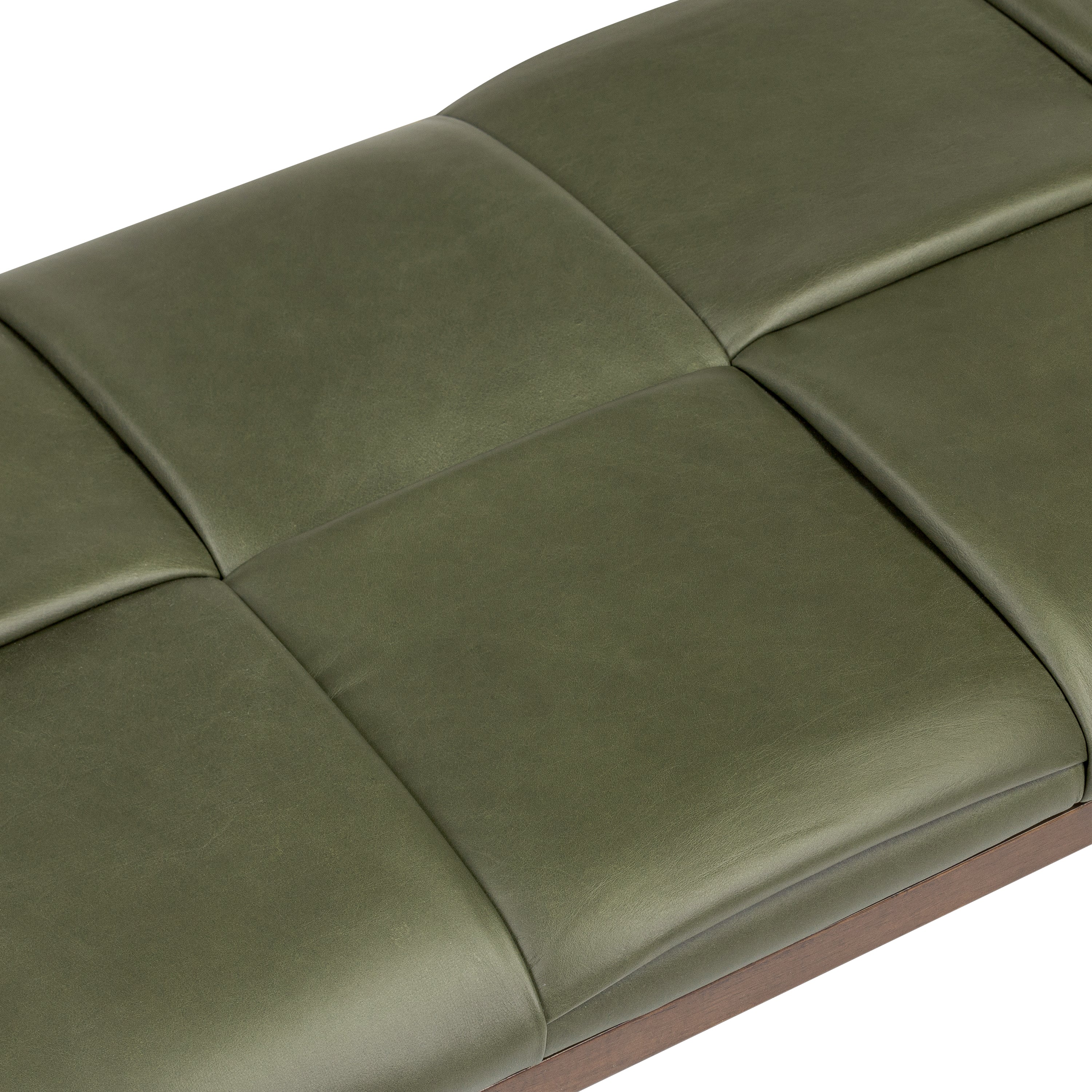 Banc en cuir 55 | Vert olive