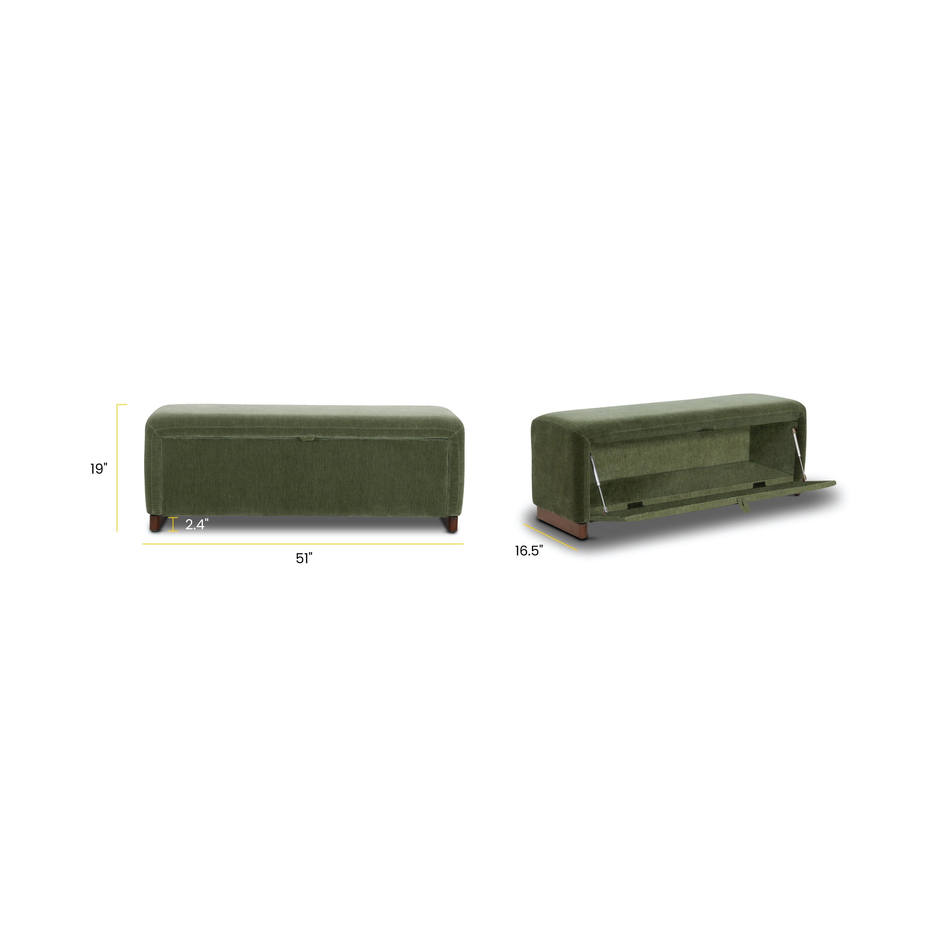Banc de rangement | Vert