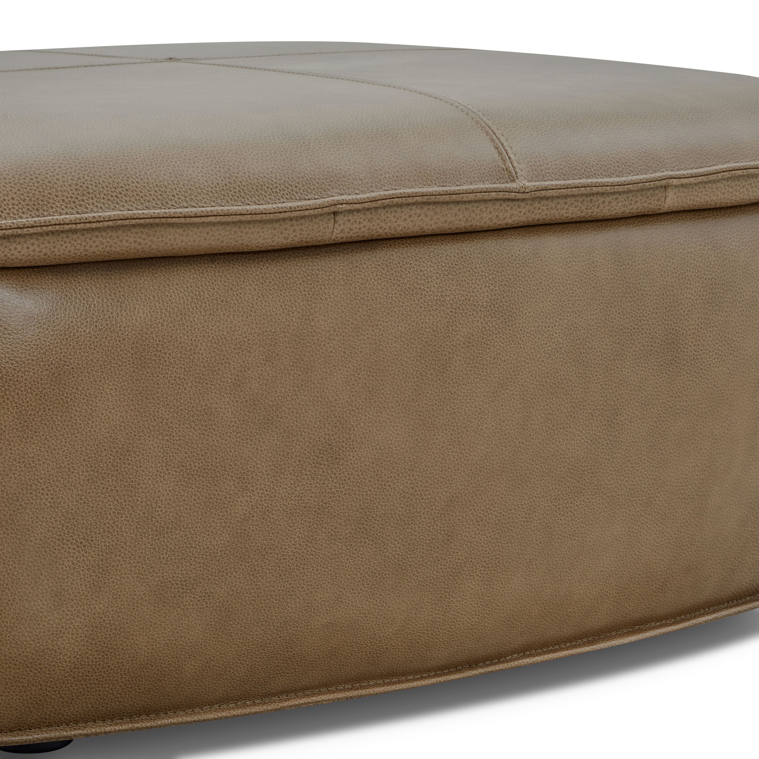 Banc de rangement en cuir | Marron châtaigne