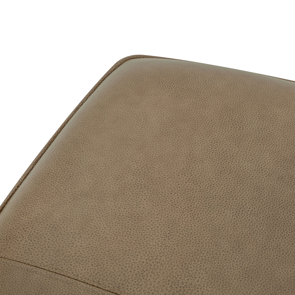 Banc de rangement en cuir | Marron châtaigne