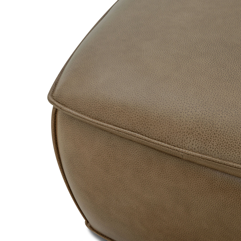 Banc de rangement en cuir | Marron châtaigne