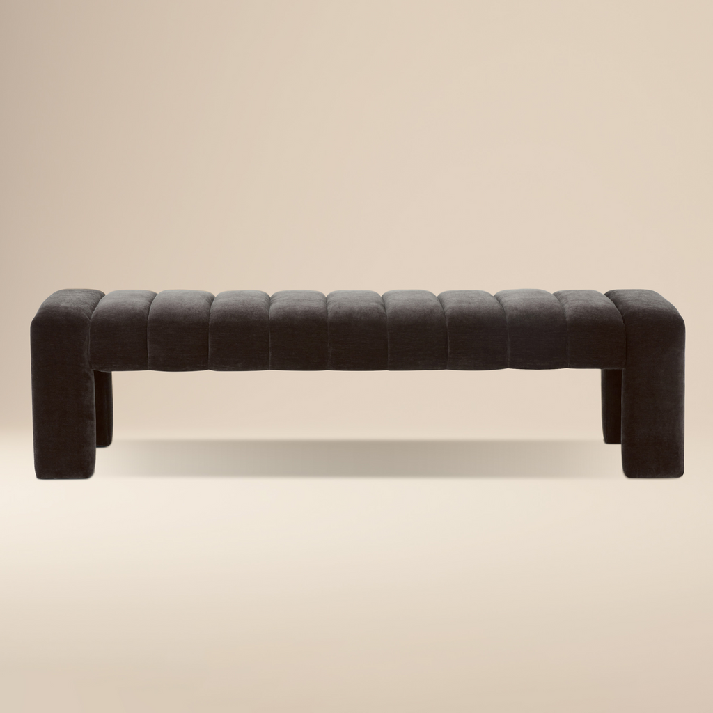 Banc en tissu 63 | Marron Ganache