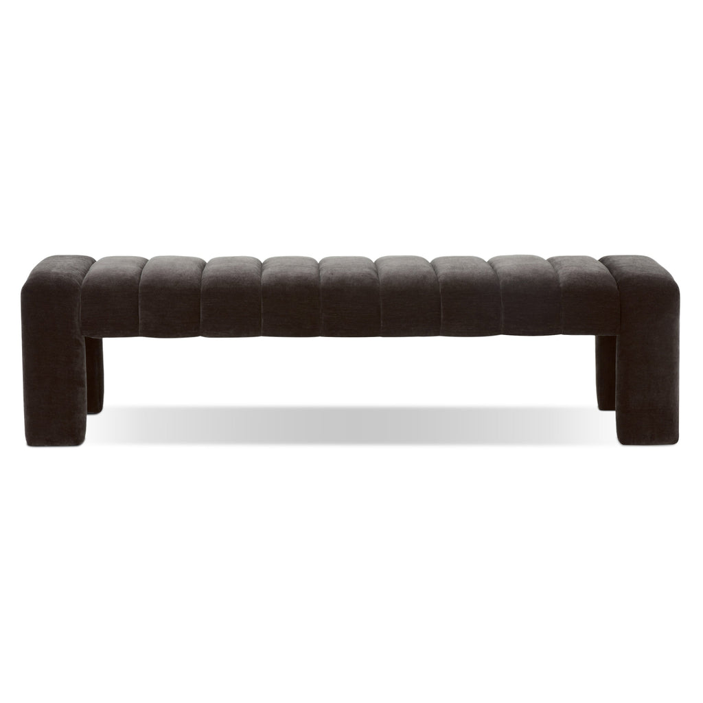 Banc en tissu 63 | Marron Ganache