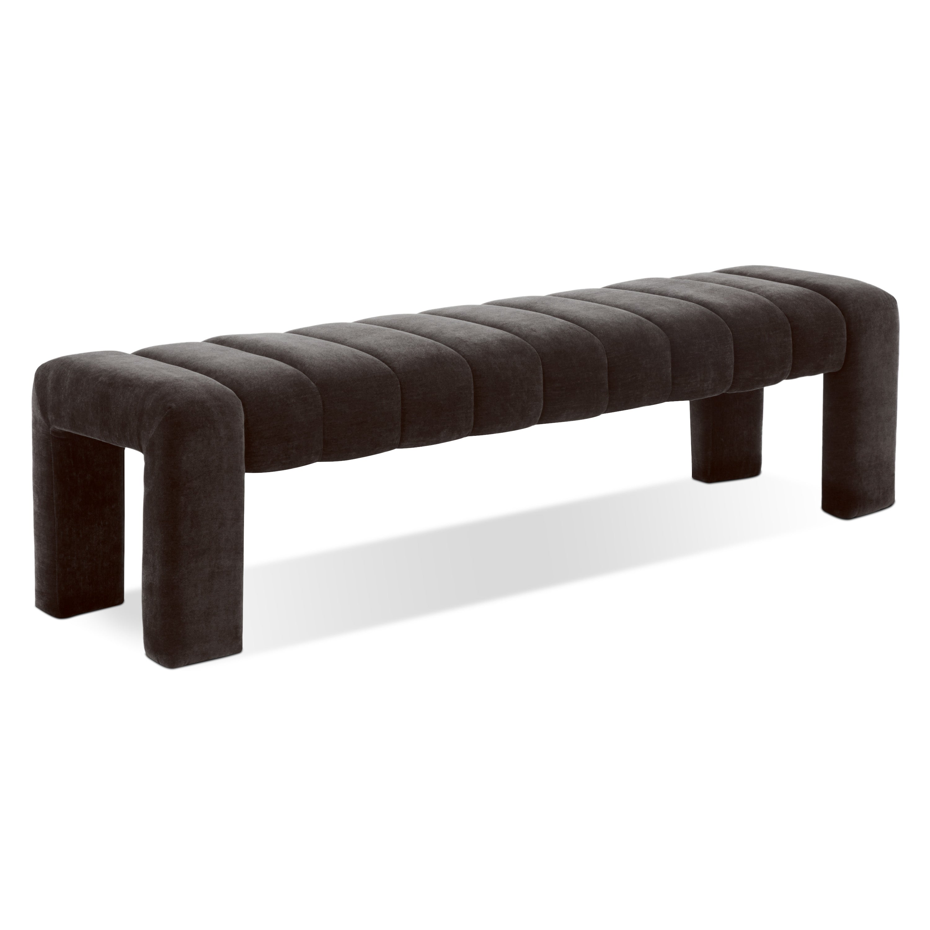 Banc en tissu 63 | Marron Ganache