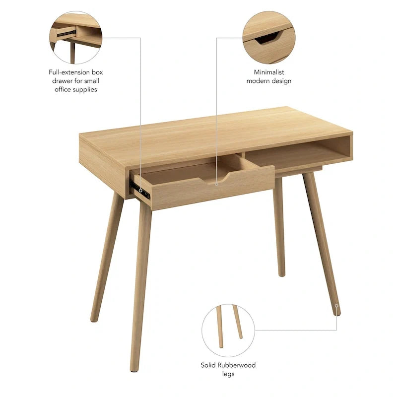 Bush Furniture Nora Bureau d'ordinateur 40W avec rangement