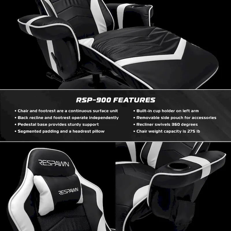 Fauteuil inclinable de jeu - Chaise de jeu inclinable avec repose-pieds