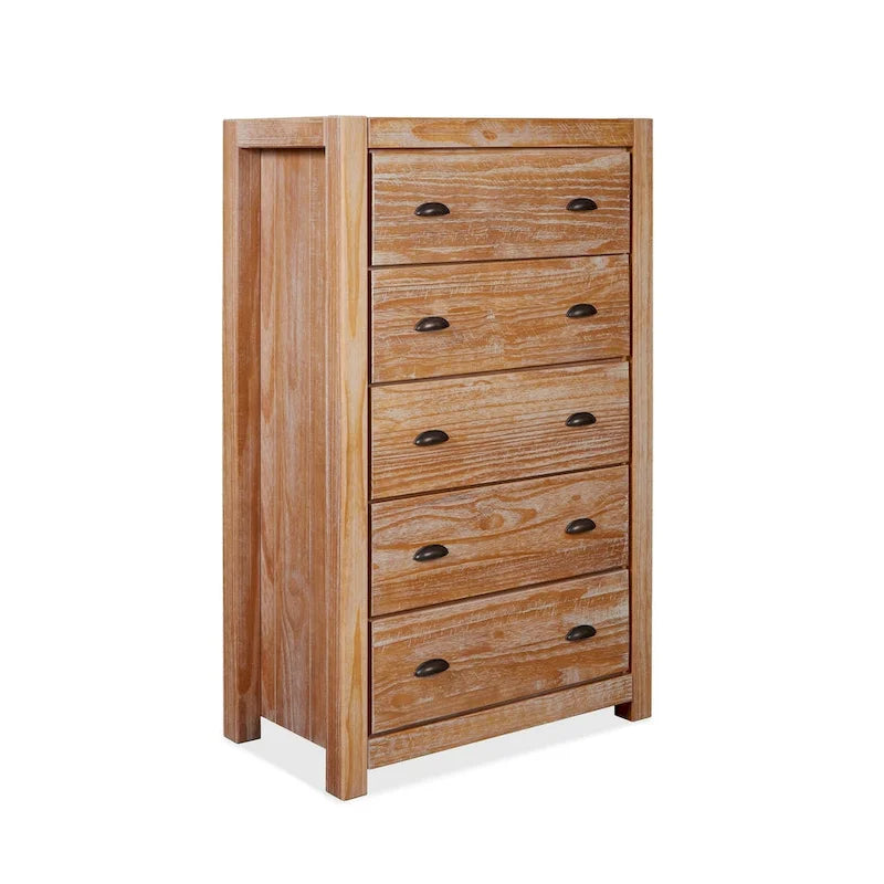 Commode 5 tiroirs en bois massif Montauk Grain Wood Furniture