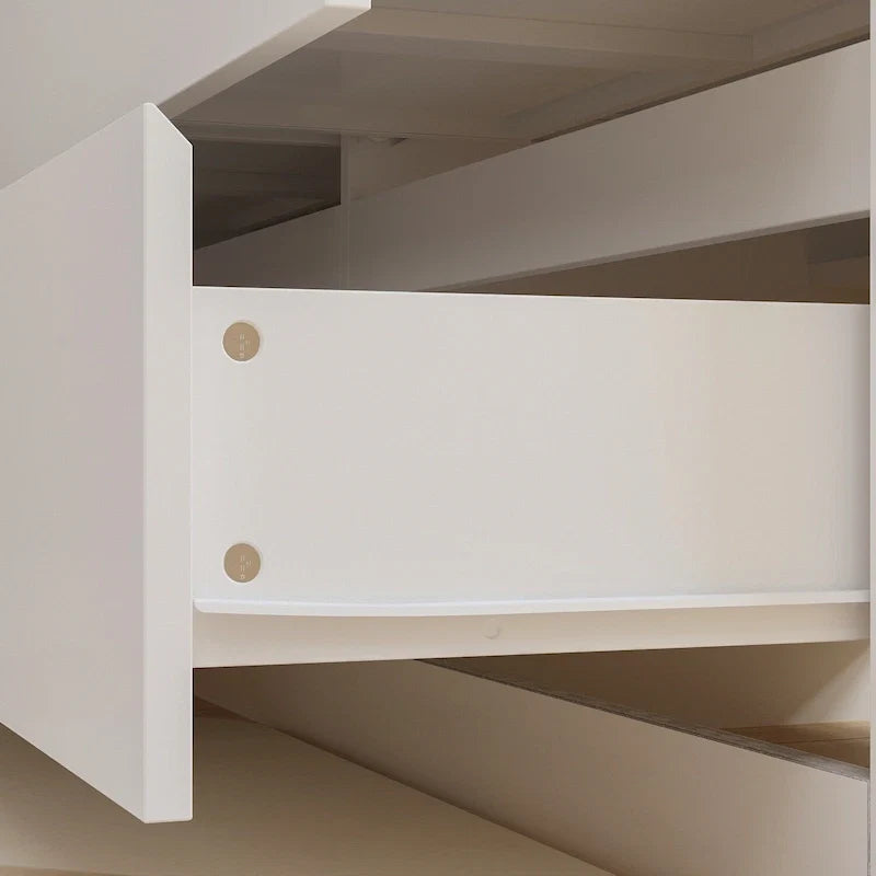Commode pivotante 32,7H et bureau coiffeuse 6 tiroirs Blanc/Noir