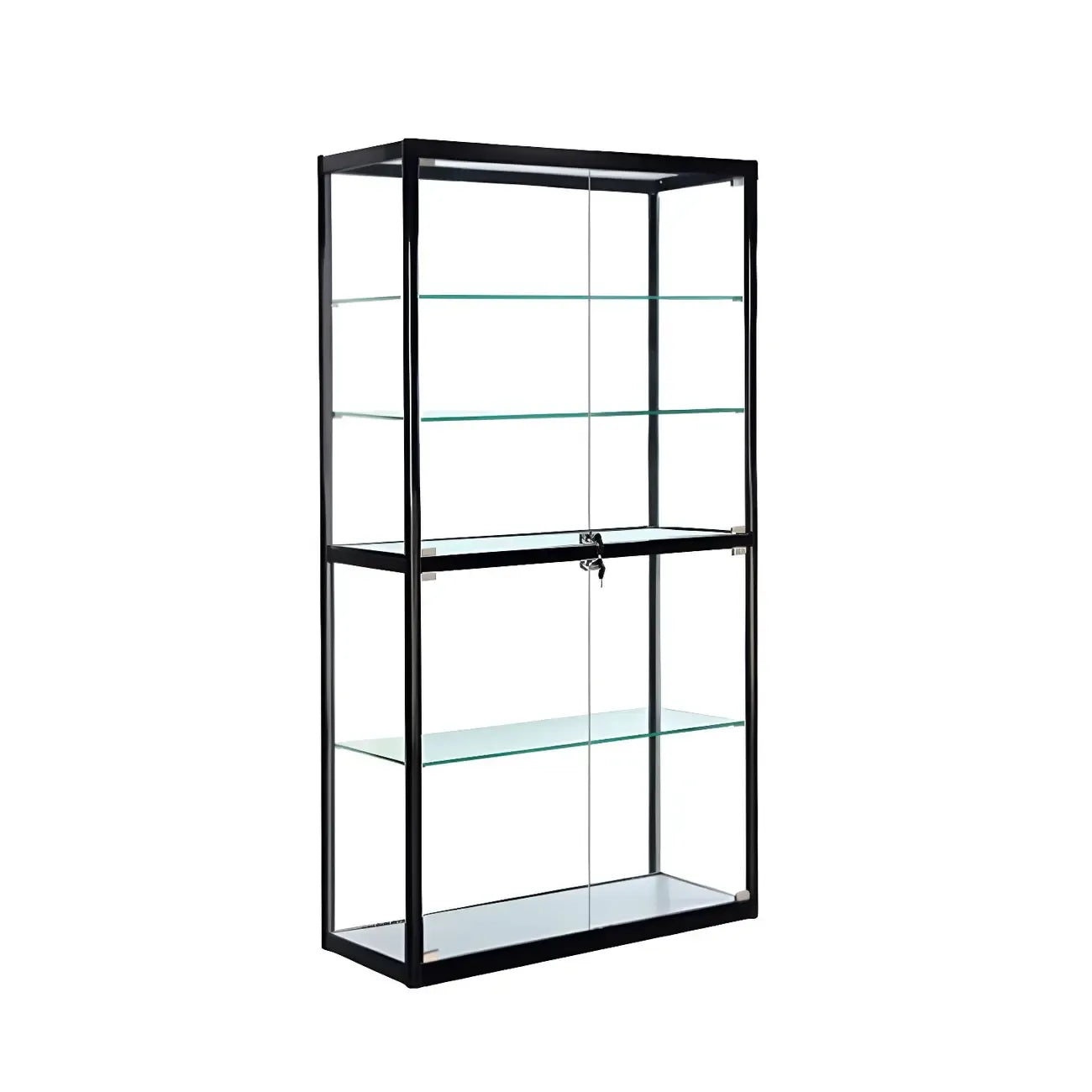 Vitrine rectangulaire contemporaine en verre noir