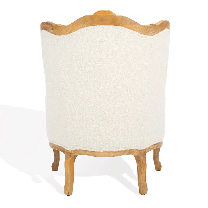 Fauteuil à oreilles Kali Oak en lin naturel - 34Lx34Px40H