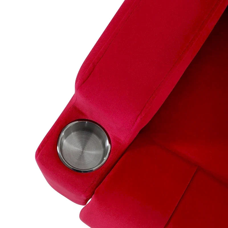 Fauteuil inclinable de luxe pour enfants avec repose-pieds, appuie-tête et 2 porte-gobelets, en microfibre, pour les enfants de 3 ans et plus