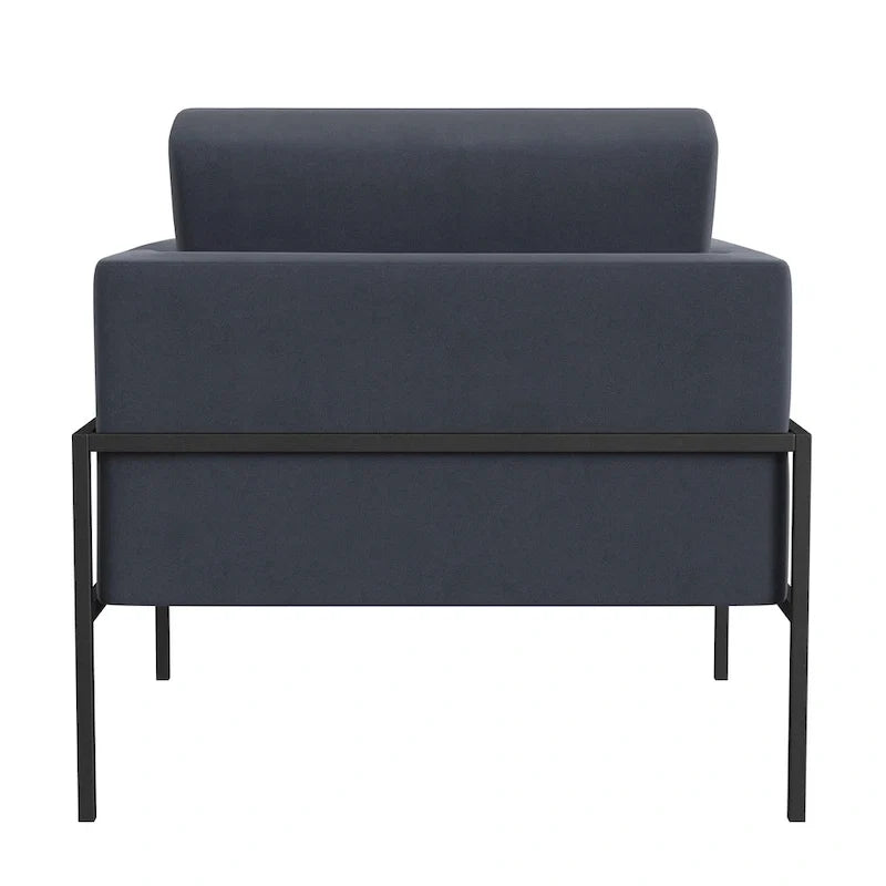 Fauteuil club moderne HomePop rembourré avec cadre en métal
