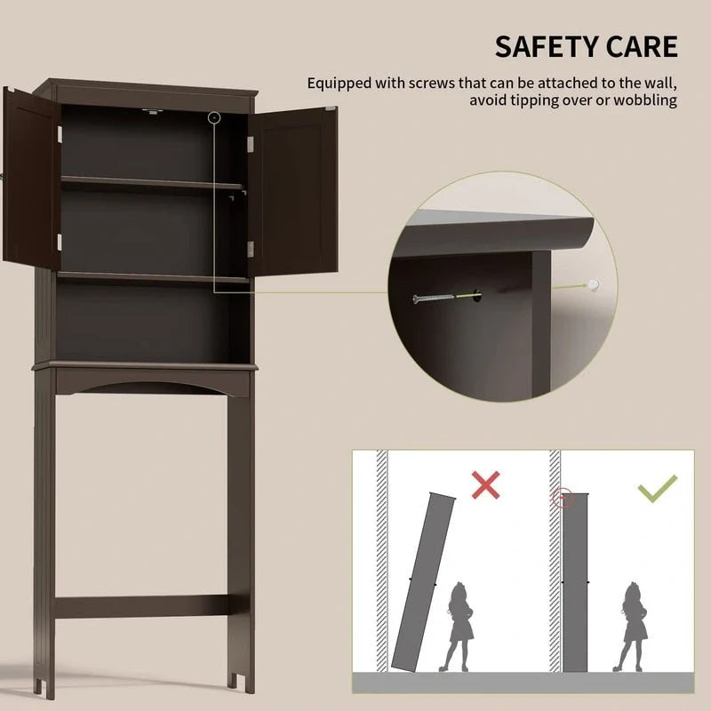 Meuble de rangement de salle de bain, Meuble de rangement WC, Étagère de salle de bain au-dessus des toilettes, Étagère WC gain de place