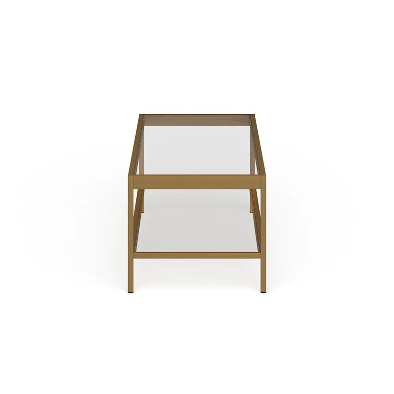 Table basse Alexis en métal et verre