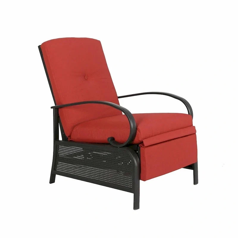 Fauteuil inclinable de salon réglable avec coussin – 38 (P) x 26,5 (L) x 38,5 (H) pouces