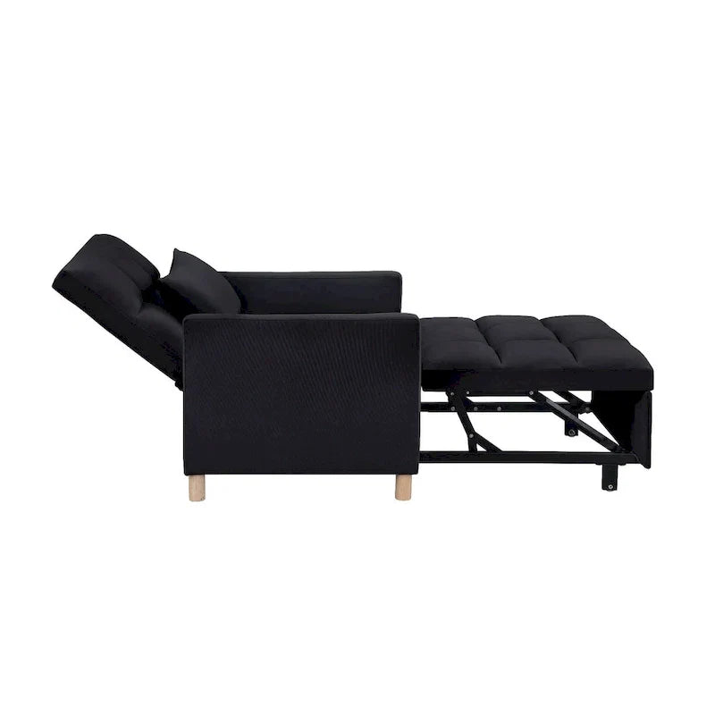 Fauteuil Lit Convertible 3 en 1, Noir