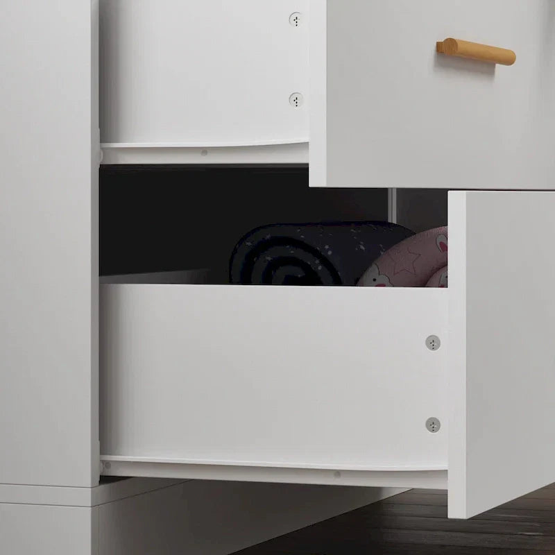 Armoire penderie autoportante de 63 pouces de large avec tiroirs